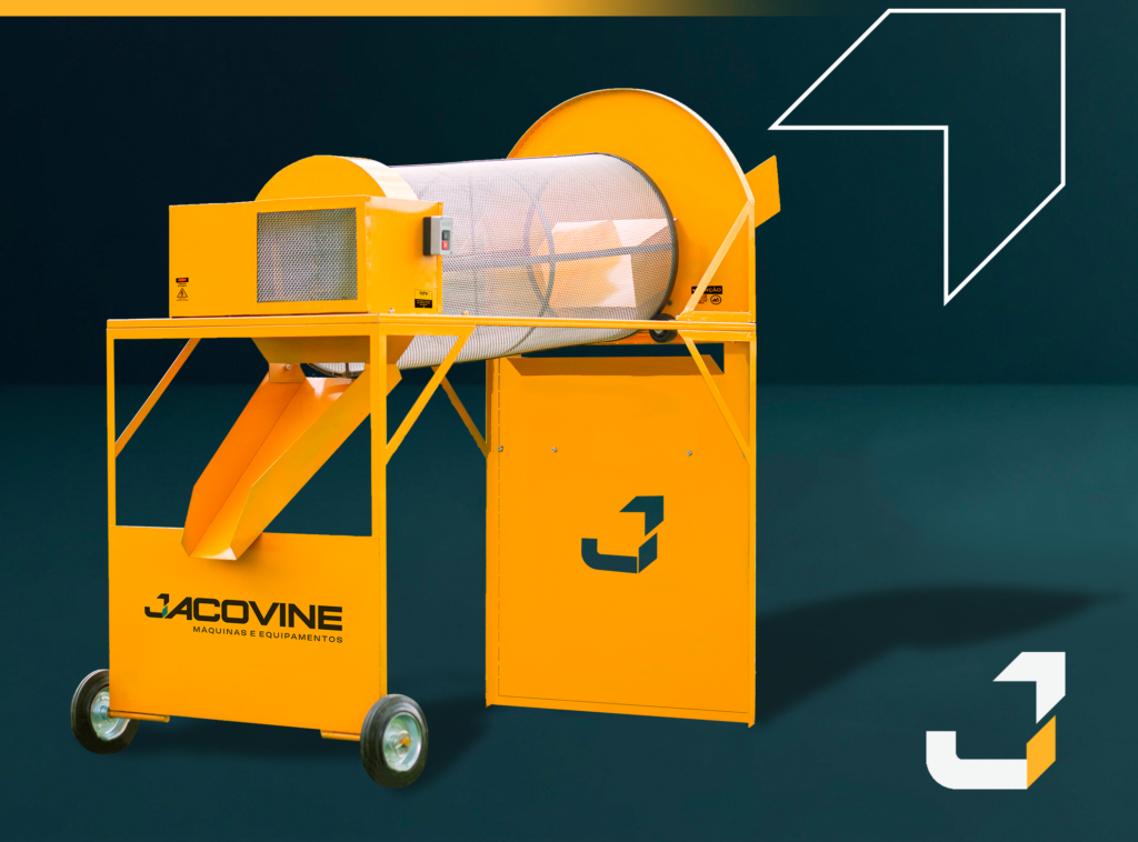 Arte da peneira rotativa mpr1 da jacovine máquinas